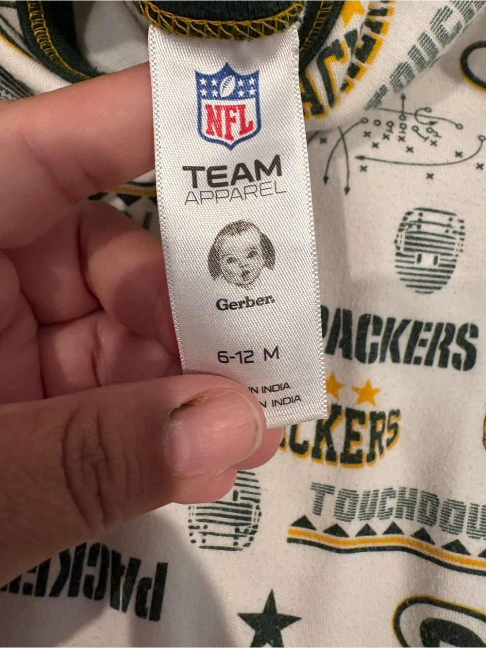 Green Bay Packers Infant Onesies and Sleepers Set of 3 6-12 Months - Picture 9 of 16